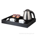 1L Stainless Steel Electric Kettle with Leather Tray